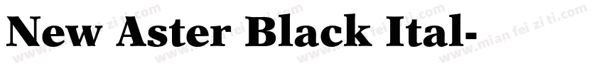 New Aster Black Ital字体转换